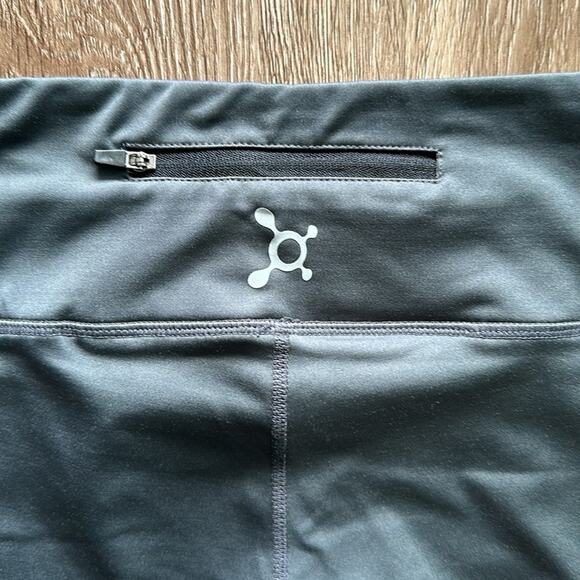 Orangetheory Fitness High-Waist Leggings Gray/Orange Stripe Size Medium - Picture 4 of 5